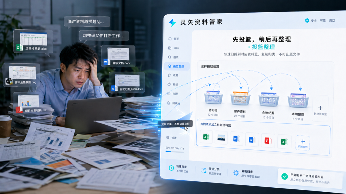 灵矢资料管理助手投篮整理界面
